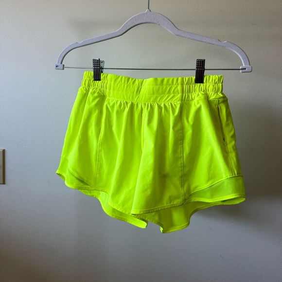 Lululemon Neon Yellow Running Shorts - Picture 4 of 4